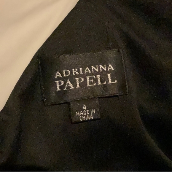 Adrianna Papell Black & White Dress Women Size 4 - Picture 3 of 13